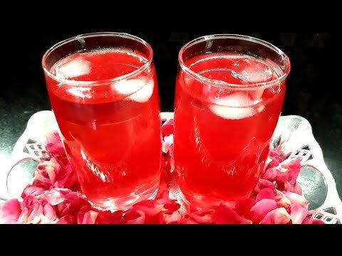 Gulab ka sharbat homemade easy recipe - YouTube
